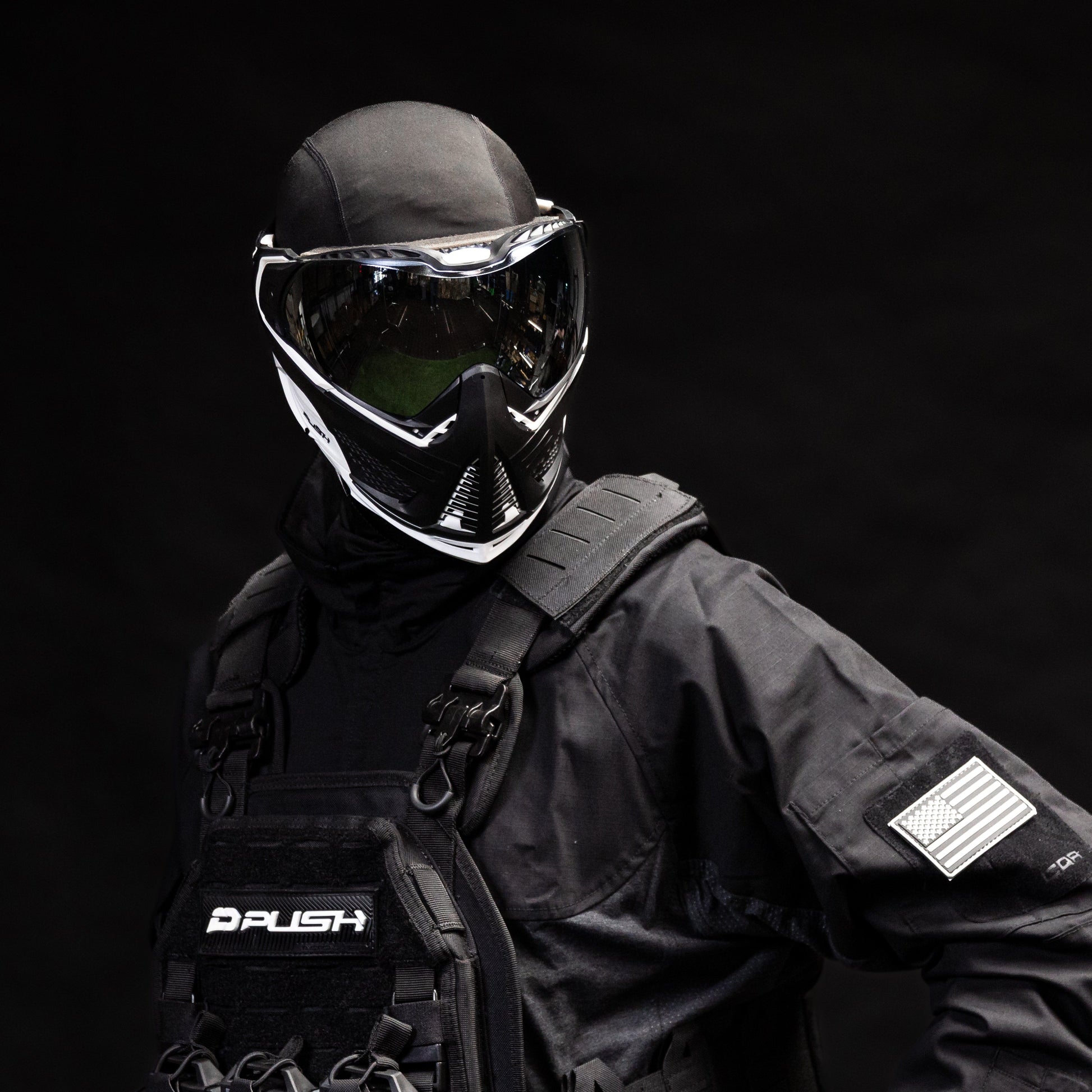 Used Unite Goggle Mk II - Seeker (Black/White) - Silver Lens Paintball Gun from HK Army Clothing Buy/Sell/Trade Paintball Markers, New Paintball Guns, Paintball Hoppers, Paintball Masks, and Hormesis Headbands