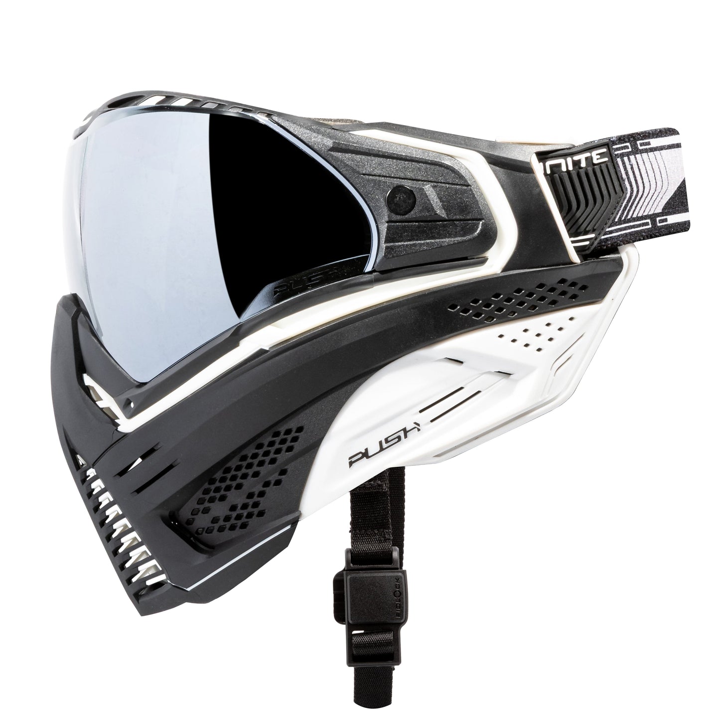 Used Unite Goggle Mk II - Seeker (Black/White) - Silver Lens Paintball Gun from HK Army Clothing Buy/Sell/Trade Paintball Markers, New Paintball Guns, Paintball Hoppers, Paintball Masks, and Hormesis Headbands