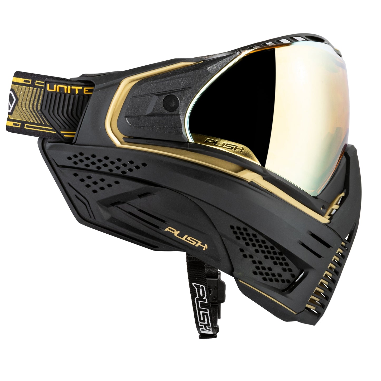 Used Unite Goggle Mk II - Sentinel (Black/Gold) - Gold Lens Paintball Gun from HK Army Clothing Buy/Sell/Trade Paintball Markers, New Paintball Guns, Paintball Hoppers, Paintball Masks, and Hormesis Headbands