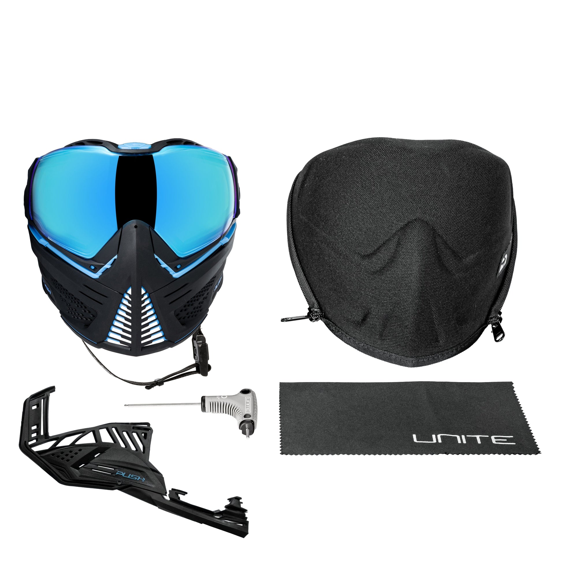 Used Unite Goggle Mk II - Vortex (Black/Blue) - Blue Lens Paintball Gun from HK Army Clothing Buy/Sell/Trade Paintball Markers, New Paintball Guns, Paintball Hoppers, Paintball Masks, and Hormesis Headbands