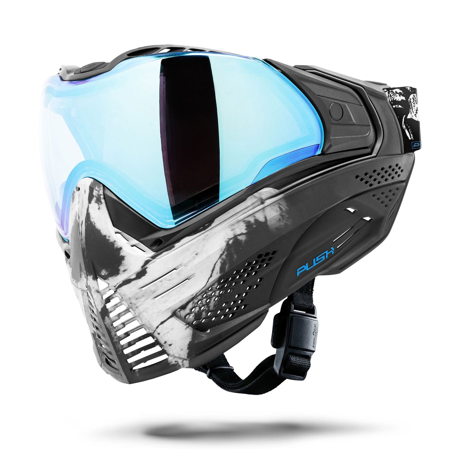 Used Unite Goggle Mk II - Warlord Soul (Black/White Skull) - Blue Lens Paintball Gun from HK Army Clothing Buy/Sell/Trade Paintball Markers, New Paintball Guns, Paintball Hoppers, Paintball Masks, and Hormesis Headbands