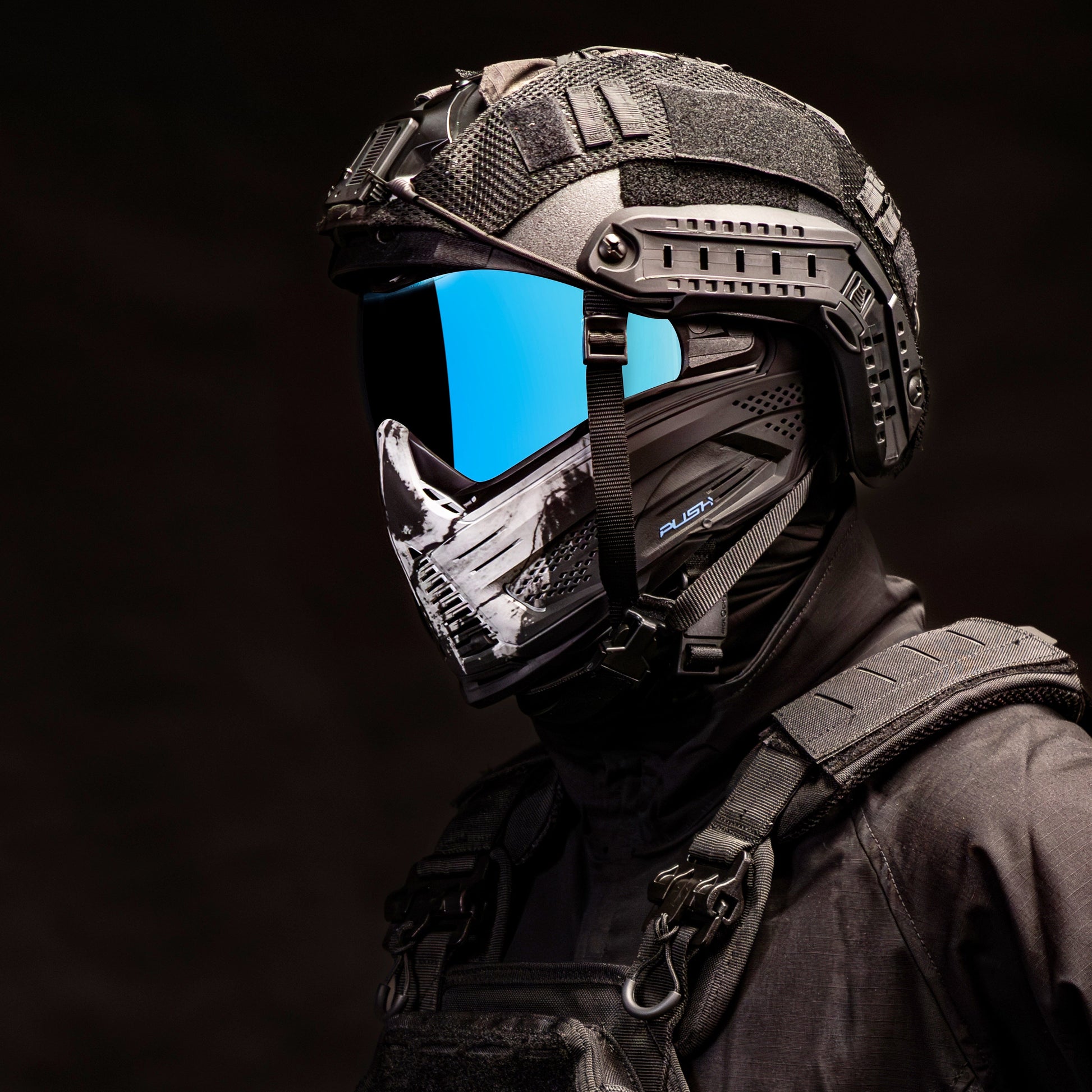 Used Unite Goggle Mk II - Warlord Soul (Black/White Skull) - Blue Lens Paintball Gun from HK Army Clothing Buy/Sell/Trade Paintball Markers, New Paintball Guns, Paintball Hoppers, Paintball Masks, and Hormesis Headbands