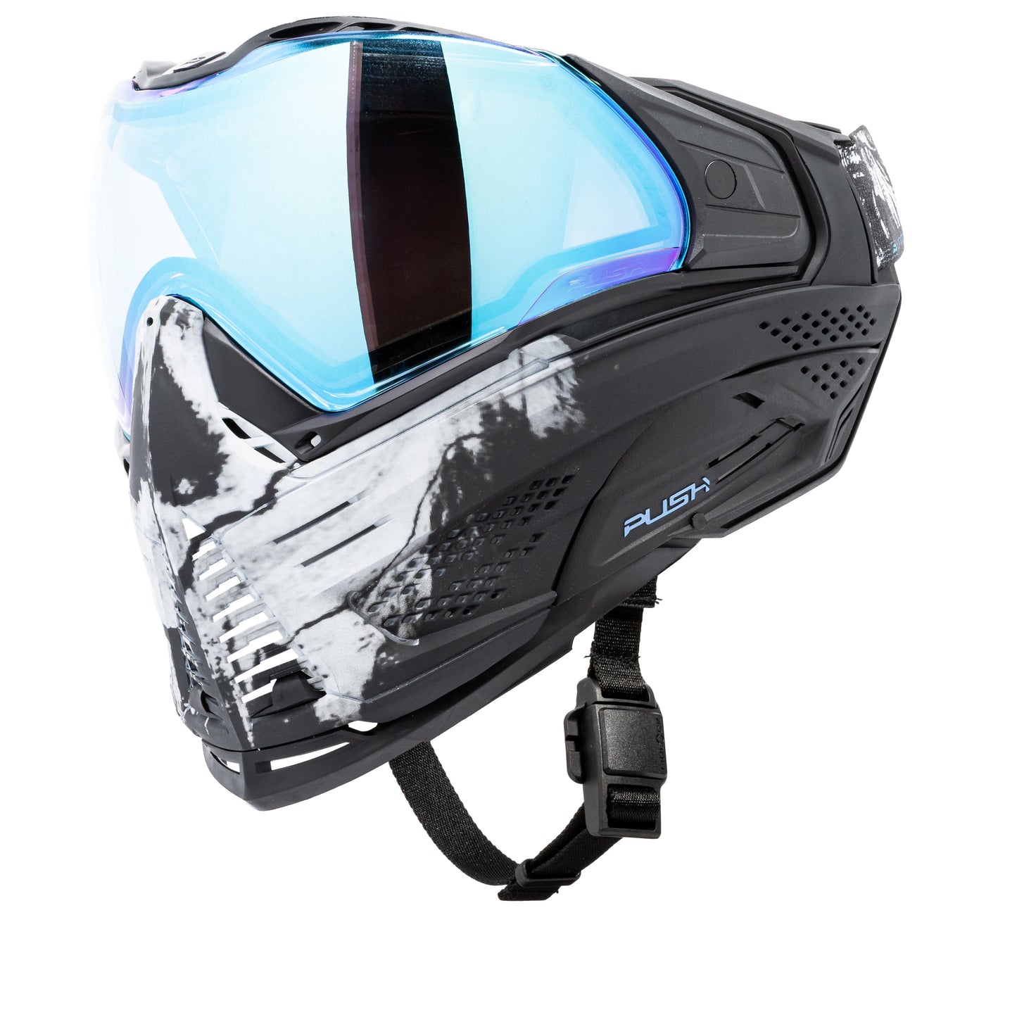 Used Unite Goggle Mk II - Warlord Soul (Black/White Skull) - Blue Lens Paintball Gun from HK Army Clothing Buy/Sell/Trade Paintball Markers, New Paintball Guns, Paintball Hoppers, Paintball Masks, and Hormesis Headbands