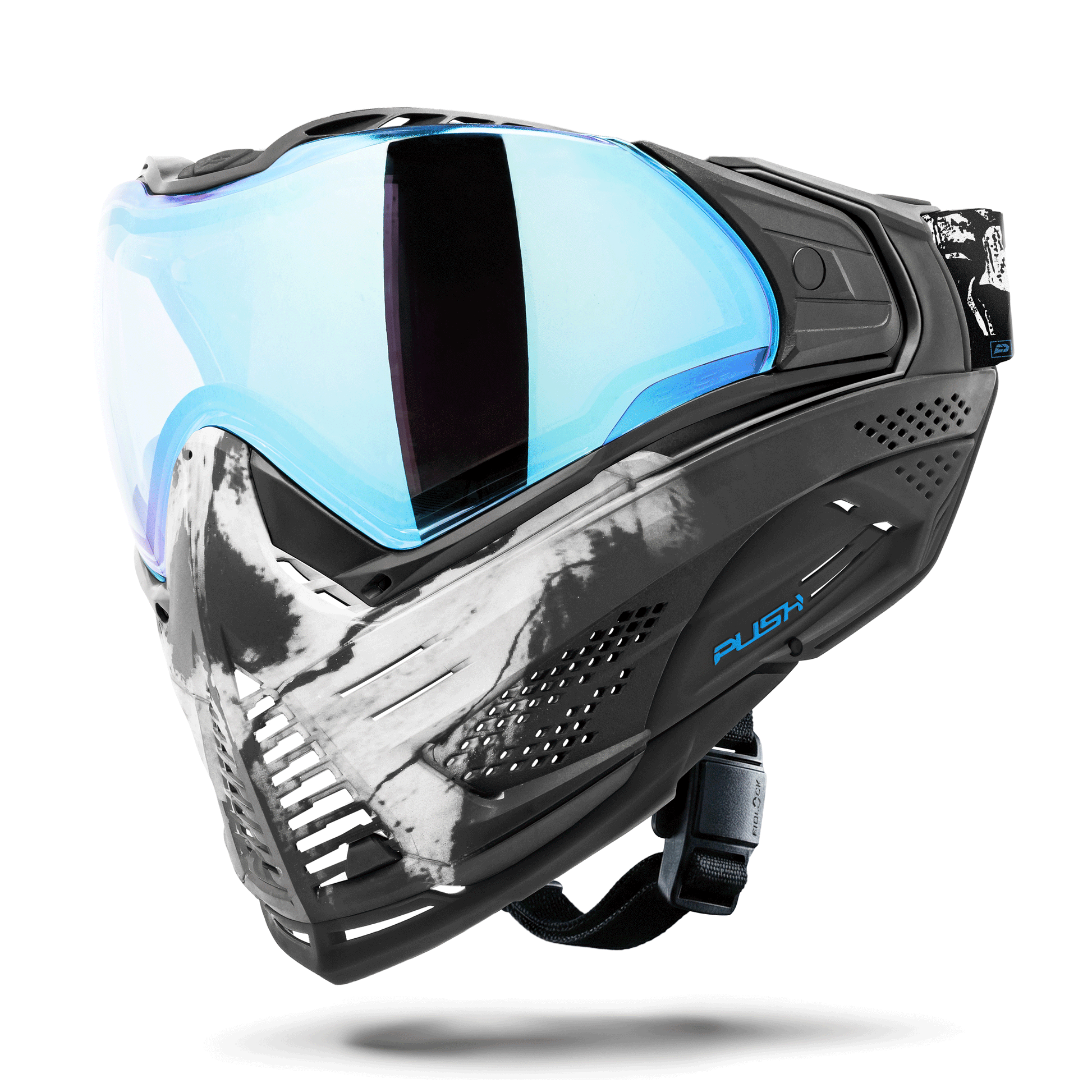 Used Unite Goggle Mk II - Warlord Soul (Black/White Skull) - Blue Lens Paintball Gun from HK Army Clothing Buy/Sell/Trade Paintball Markers, New Paintball Guns, Paintball Hoppers, Paintball Masks, and Hormesis Headbands