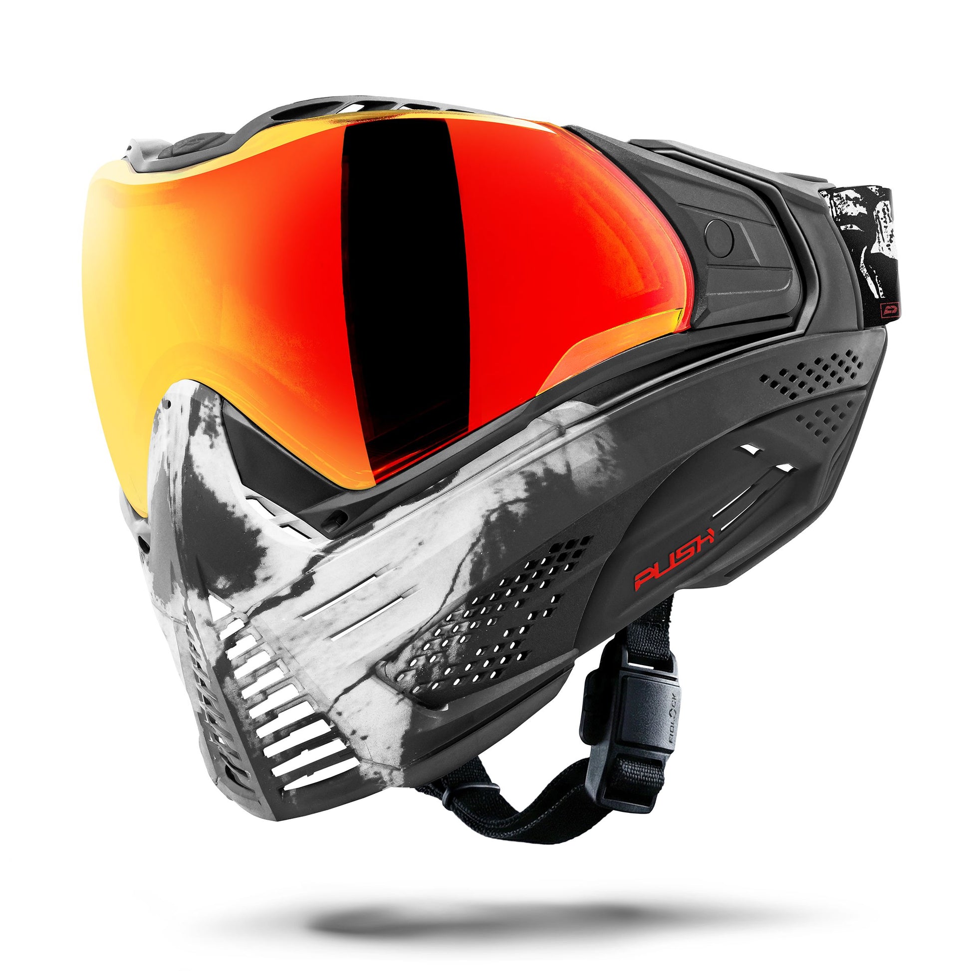 Used Unite Goggle Mk II - Warlord Viper (Black/White Skull) - Red Lens Paintball Gun from HK Army Clothing Buy/Sell/Trade Paintball Markers, New Paintball Guns, Paintball Hoppers, Paintball Masks, and Hormesis Headbands