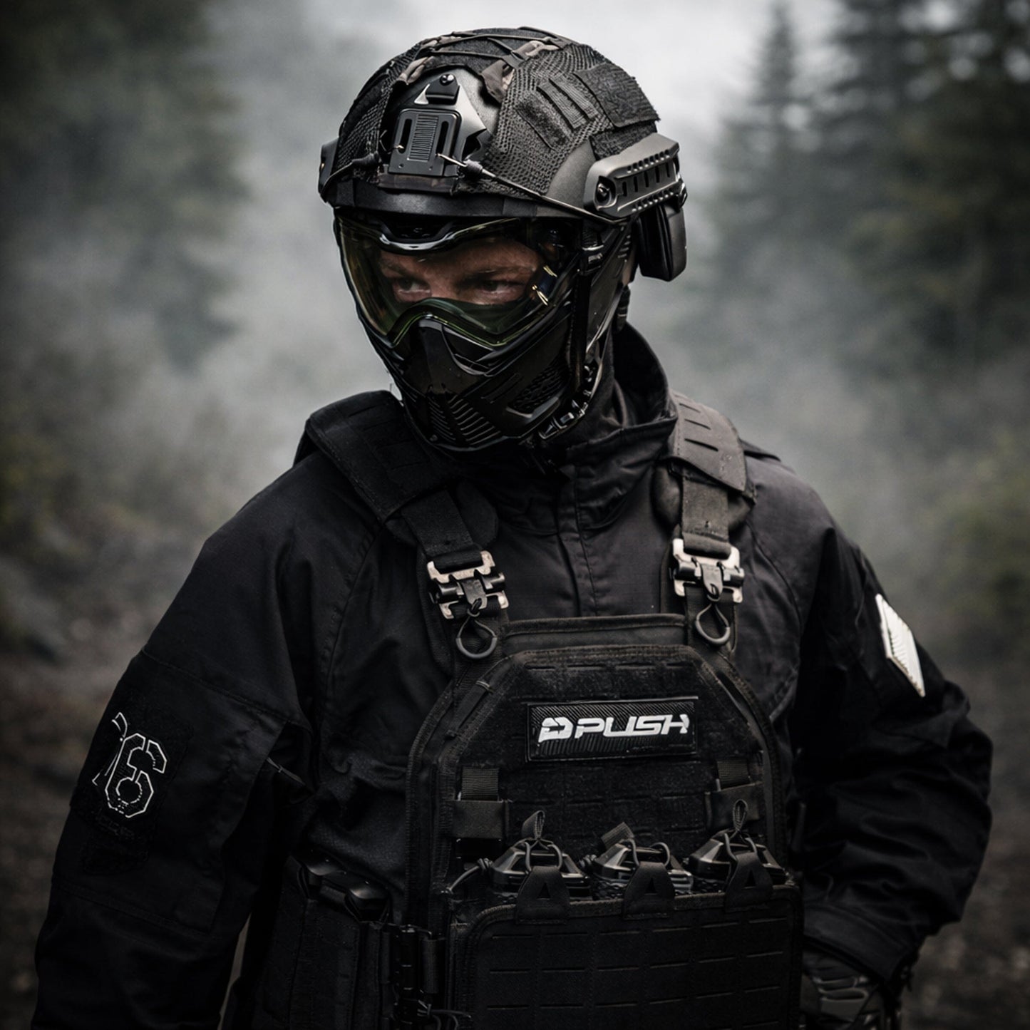 Used Unite Goggle Mk II - Watcher (Black/Black) - Clear Lens Paintball Gun from HK Army Clothing Buy/Sell/Trade Paintball Markers, New Paintball Guns, Paintball Hoppers, Paintball Masks, and Hormesis Headbands
