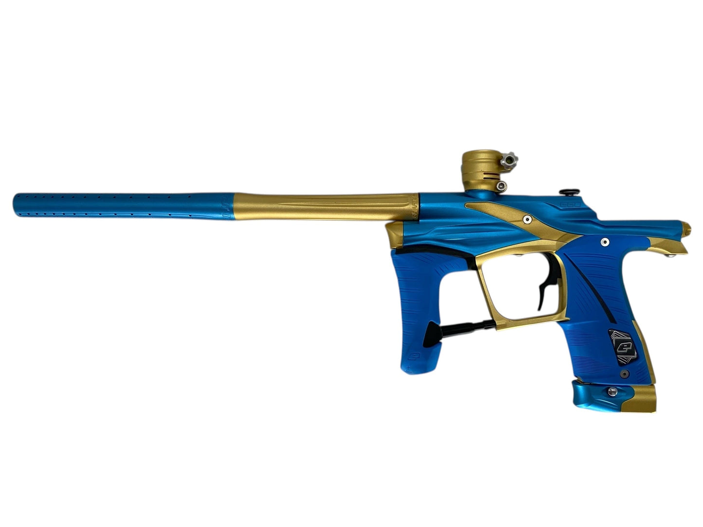 Used USED Planet Eclipse Lv1 Paintball Gun Blue/Gold Paintball Gun from Matrix Paintball Buy/Sell/Trade Paintball Markers, New Paintball Guns, Paintball Hoppers, Paintball Masks, and Hormesis Headbands
