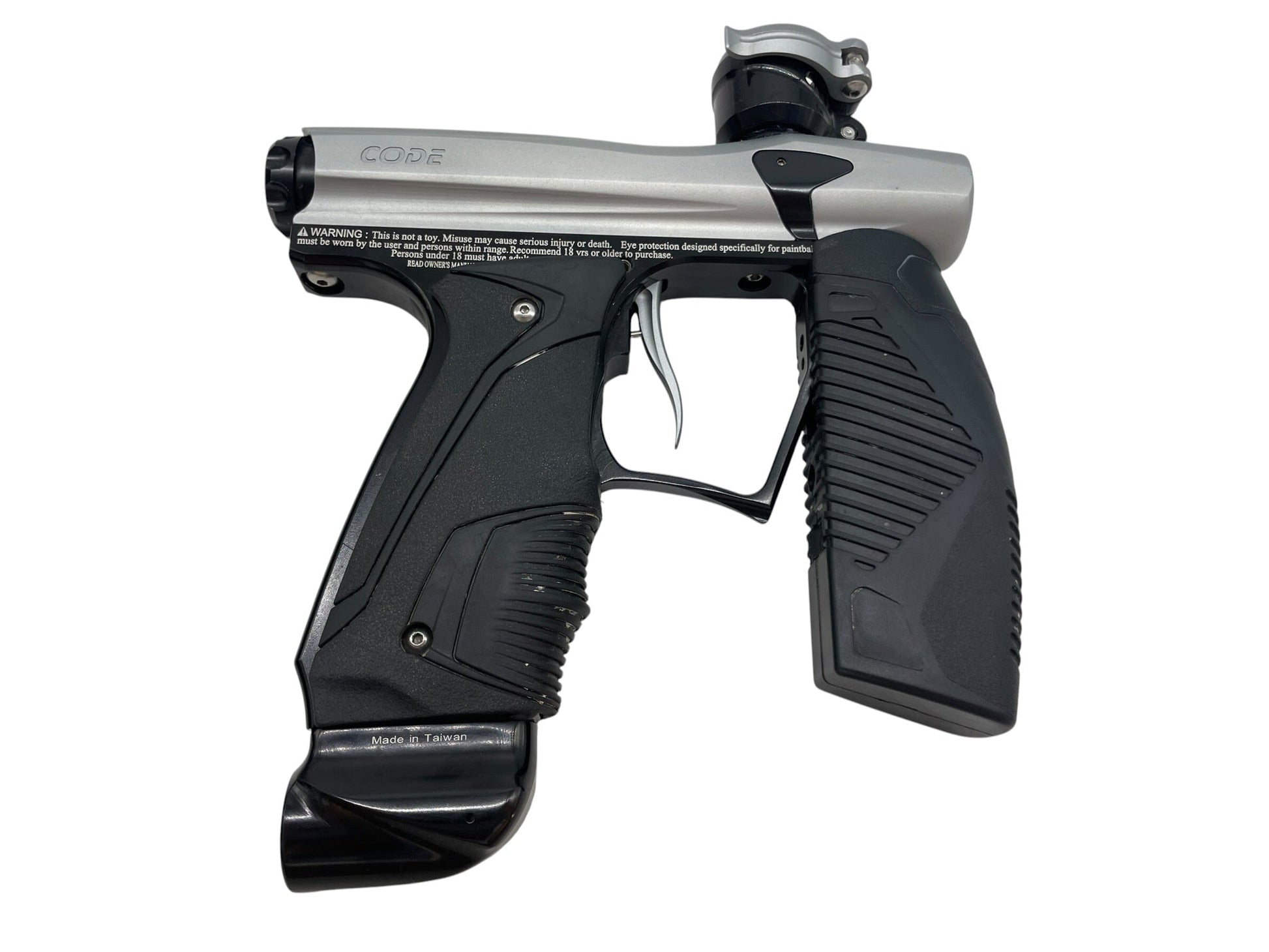 Used Valken Code Silver/Black Paintball Gun Paintball Gun from CPXBrosPaintball Buy/Sell/Trade Paintball Markers, New Paintball Guns, Paintball Hoppers, Paintball Masks, and Hormesis Headbands