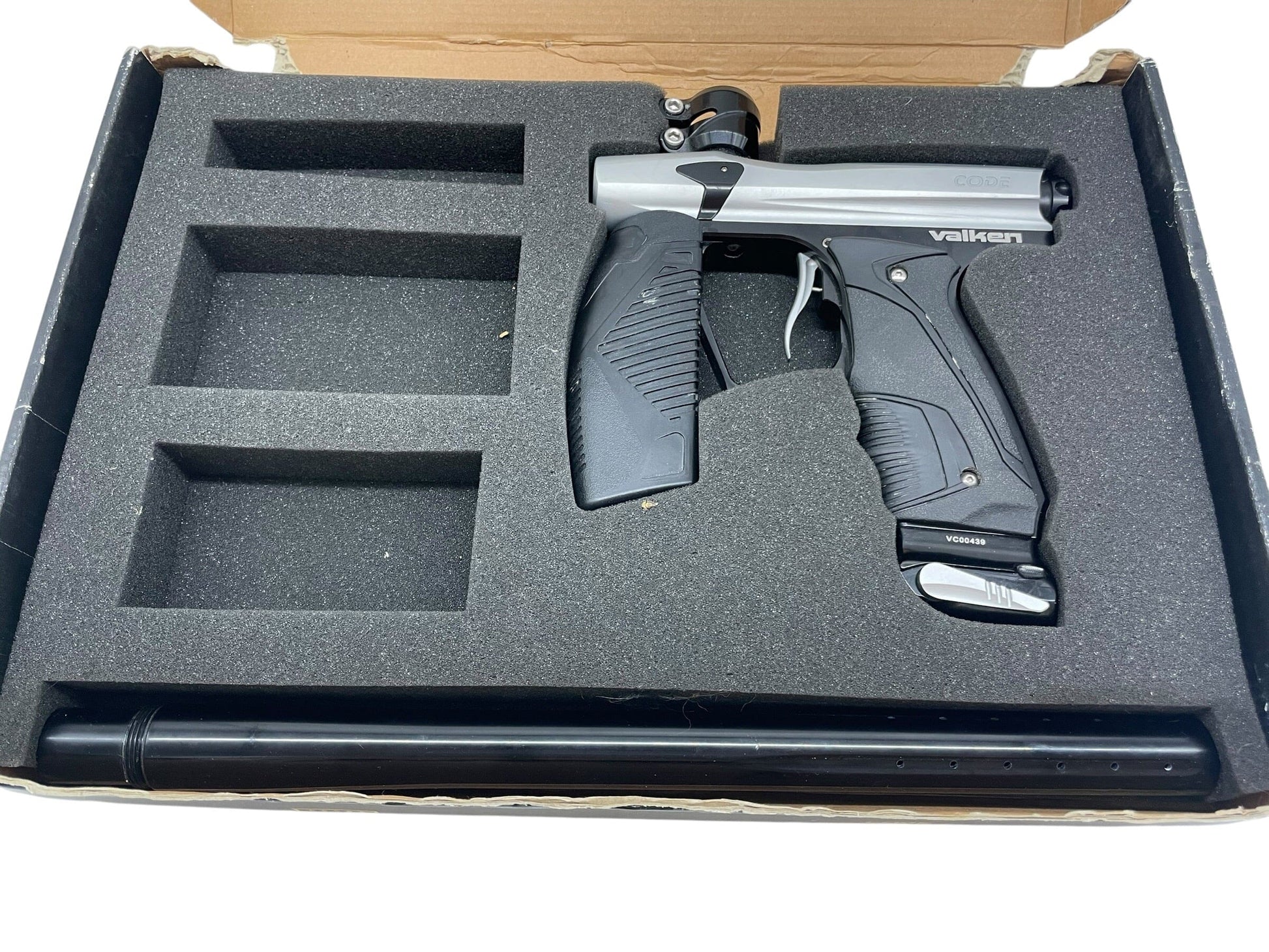 Used Valken Code Silver/Black Paintball Gun Paintball Gun from CPXBrosPaintball Buy/Sell/Trade Paintball Markers, New Paintball Guns, Paintball Hoppers, Paintball Masks, and Hormesis Headbands