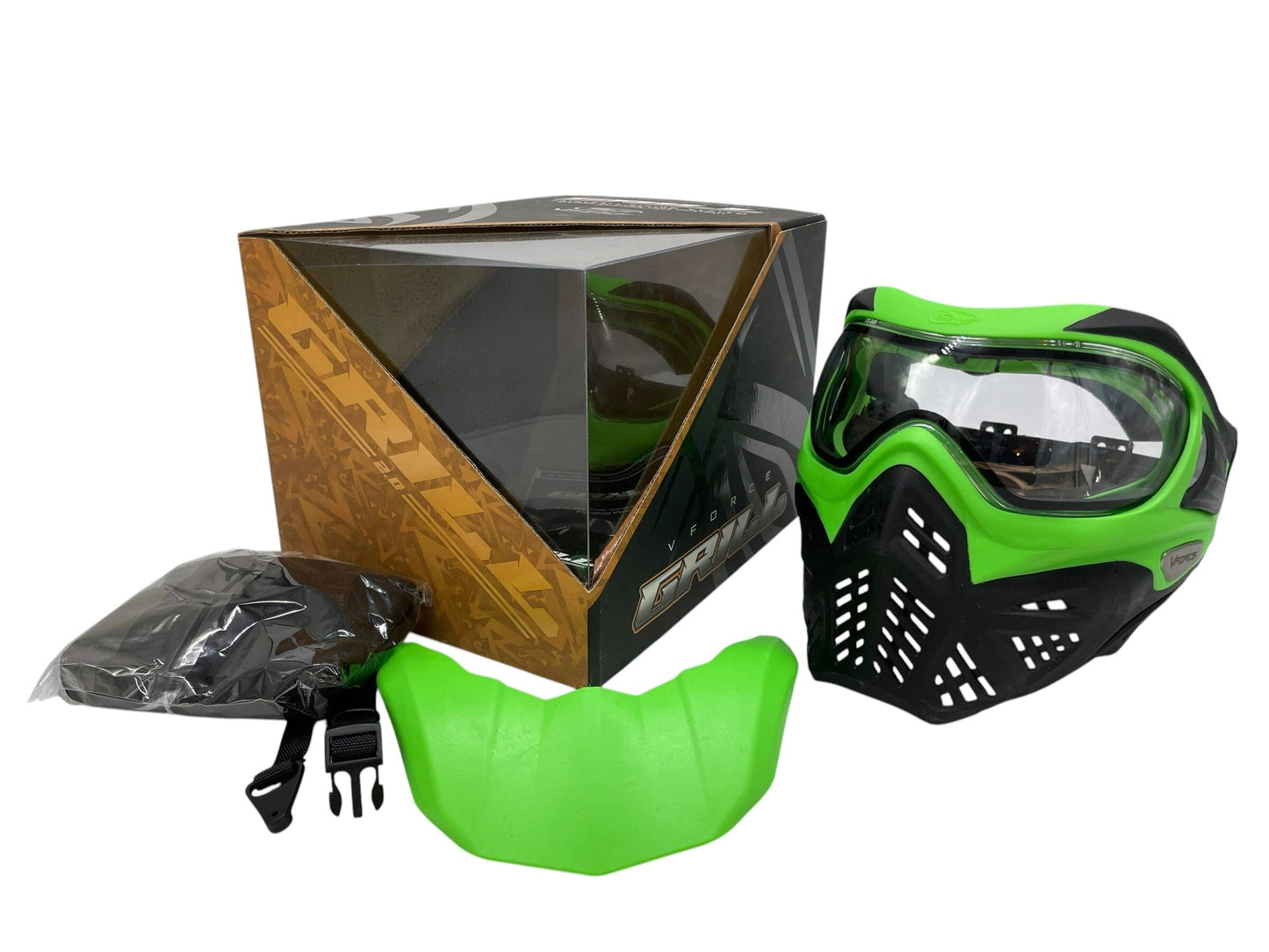 Used VForce Grill 2.0 Paintball Mask Black/Green Paintball Gun from CPXBrosPaintball Buy/Sell/Trade Paintball Markers, New Paintball Guns, Paintball Hoppers, Paintball Masks, and Hormesis Headbands