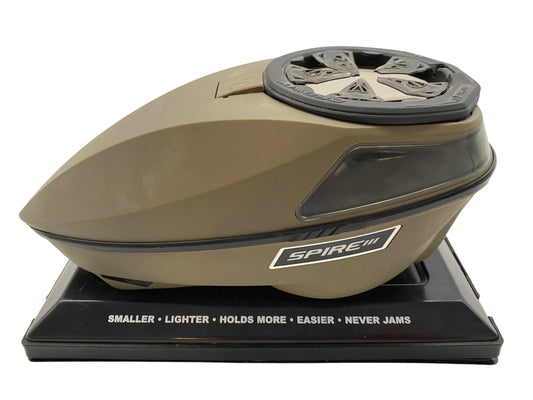 Used Virtue Spire 3 Tan Paintball Hopper Loader Paintball Gun from CPXBrosPaintball Buy/Sell/Trade Paintball Markers, New Paintball Guns, Paintball Hoppers, Paintball Masks, and Hormesis Headbands