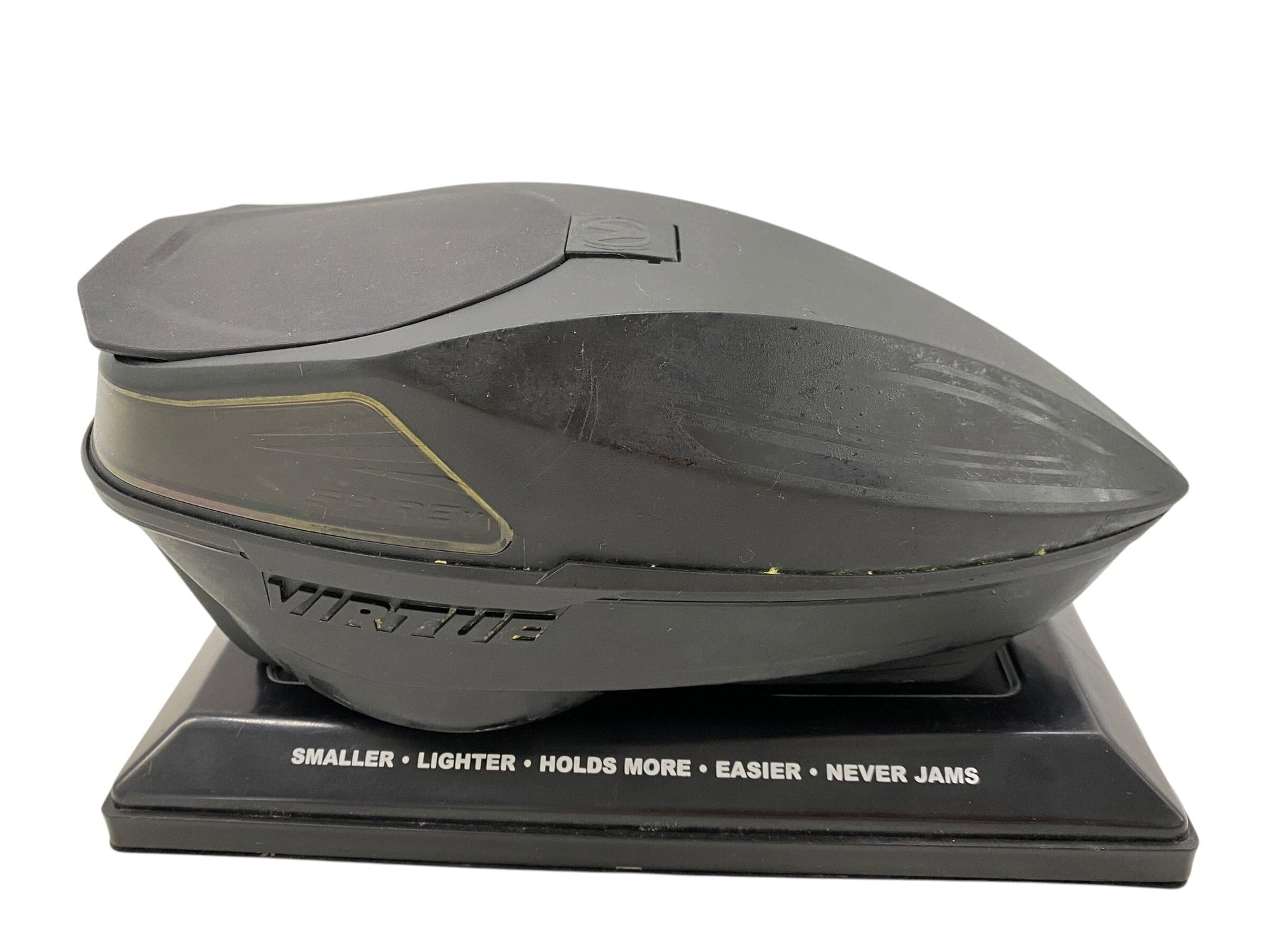Used Virtue Spire 5 Black Paintball Hopper Loader Paintball Gun from CPXBrosPaintball Buy/Sell/Trade Paintball Markers, New Paintball Guns, Paintball Hoppers, Paintball Masks, and Hormesis Headbands