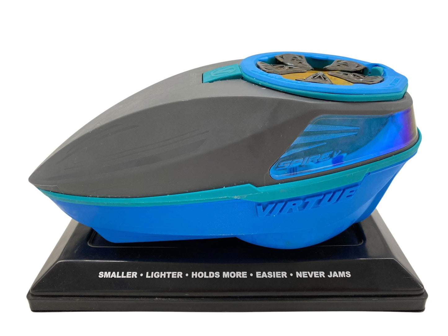 Used Virtue Spire 5 Blue/Grey Paintball Hopper Loader Paintball Gun from CPXBrosPaintball Buy/Sell/Trade Paintball Markers, New Paintball Guns, Paintball Hoppers, Paintball Masks, and Hormesis Headbands