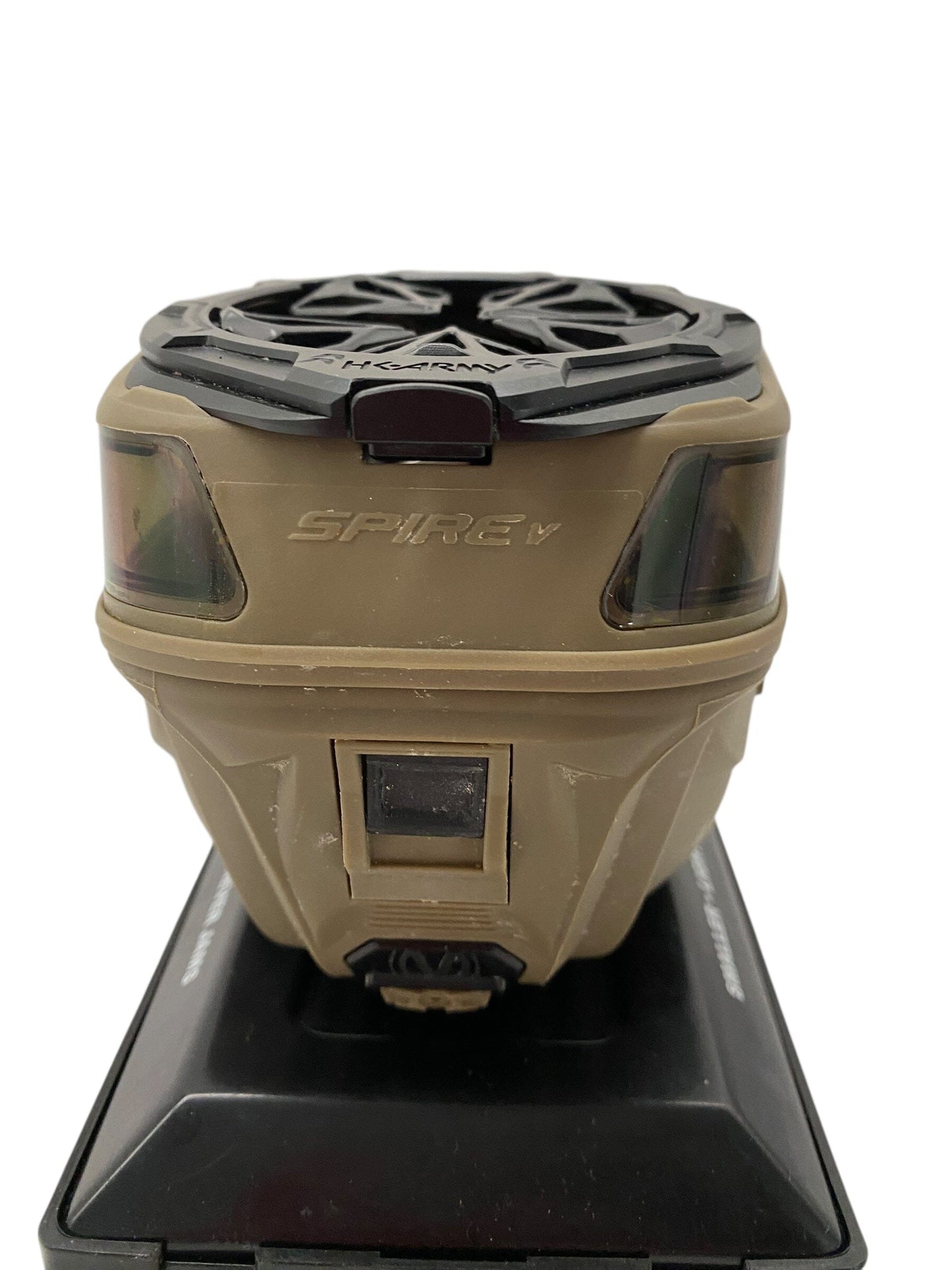 Used Virtue Spire 5 Paintball Hopper Loader Black/Tan Fade With Hk EVO Speed Feed Paintball Gun from CPXBrosPaintball Buy/Sell/Trade Paintball Markers, New Paintball Guns, Paintball Hoppers, Paintball Masks, and Hormesis Headbands