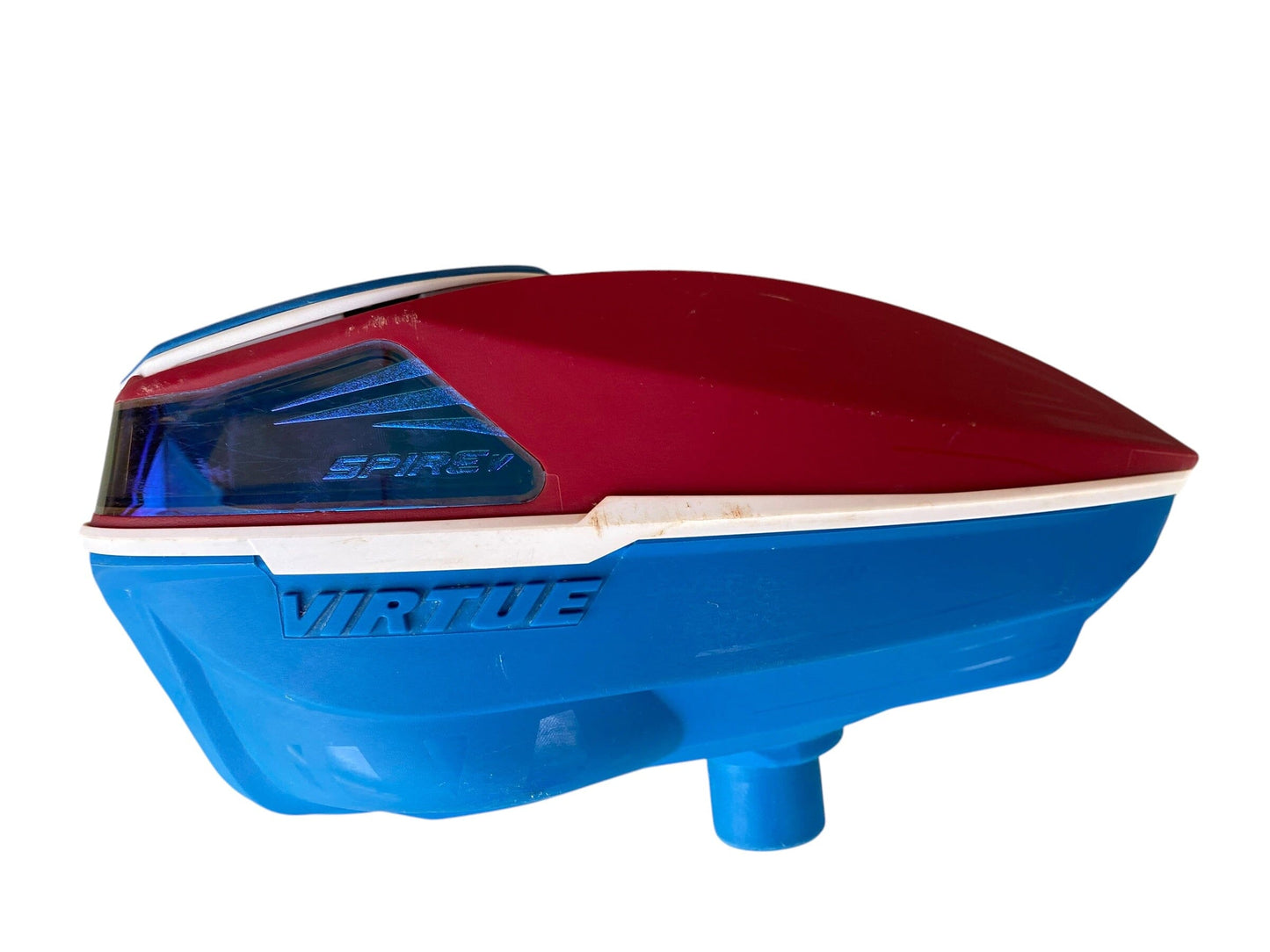 Used Virtue Spire 5 Patriot Paintball Hopper Loader Paintball Gun from CPXBrosPaintball Buy/Sell/Trade Paintball Markers, New Paintball Guns, Paintball Hoppers, Paintball Masks, and Hormesis Headbands
