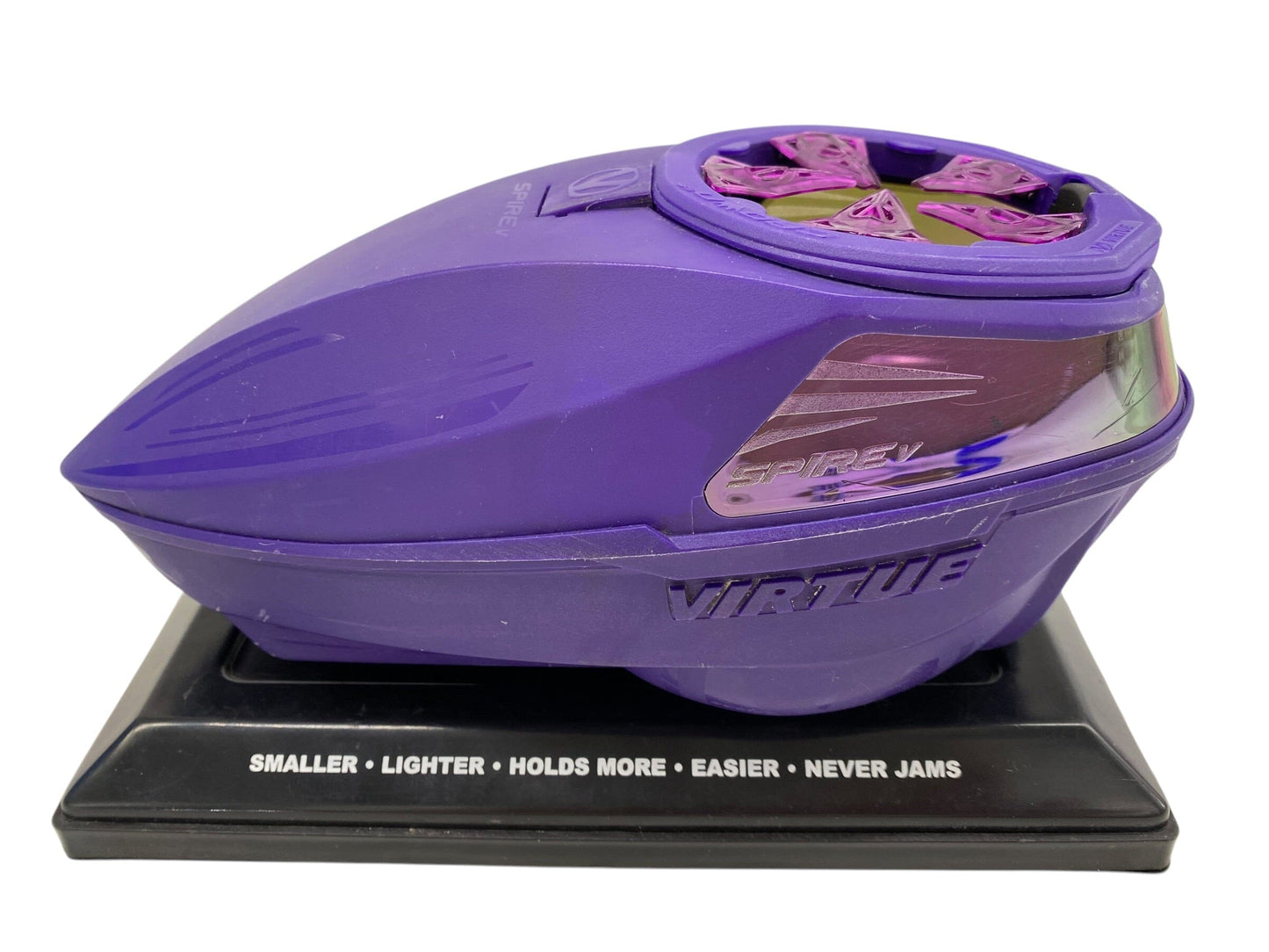 Used Virtue Spire 5 Purple Paintball Hopper Loader Paintball Gun from CPXBrosPaintball Buy/Sell/Trade Paintball Markers, New Paintball Guns, Paintball Hoppers, Paintball Masks, and Hormesis Headbands
