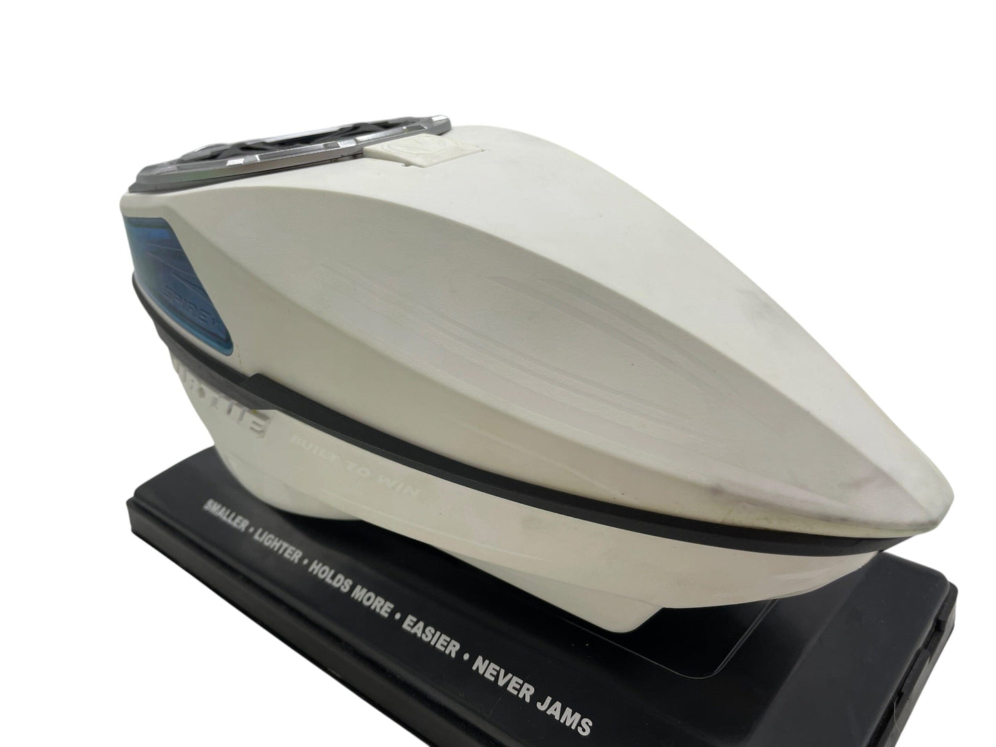 Used Virtue Spire 5 White Paintball Hopper Loader Paintball Gun from CPXBrosPaintball Buy/Sell/Trade Paintball Markers, New Paintball Guns, Paintball Hoppers, Paintball Masks, and Hormesis Headbands