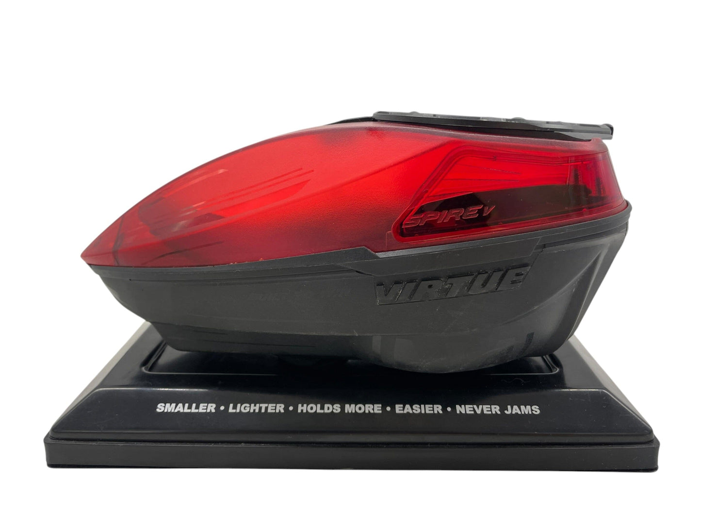 Used Virtue Spire V / 5 Loader Dust Crystal Red Paintball Gun from CPXBrosPaintball Buy/Sell/Trade Paintball Markers, New Paintball Guns, Paintball Hoppers, Paintball Masks, and Hormesis Headbands