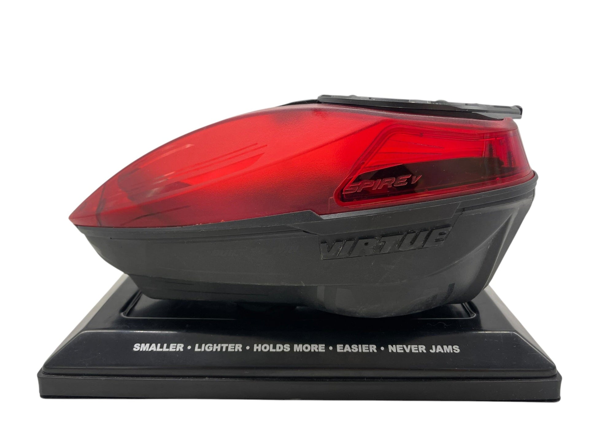 Used Virtue Spire V / 5 Loader Dust Crystal Red Paintball Gun from CPXBrosPaintball Buy/Sell/Trade Paintball Markers, New Paintball Guns, Paintball Hoppers, Paintball Masks, and Hormesis Headbands