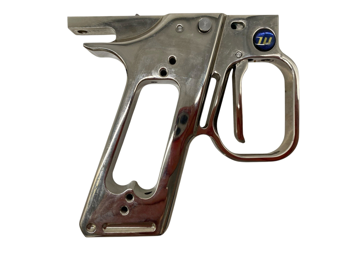 Used WGP Autococker Hinge Trigger Frame Assembly w/Grip Silver Paintball Gun from CPXBrosPaintball Buy/Sell/Trade Paintball Markers, New Paintball Guns, Paintball Hoppers, Paintball Masks, and Hormesis Headbands