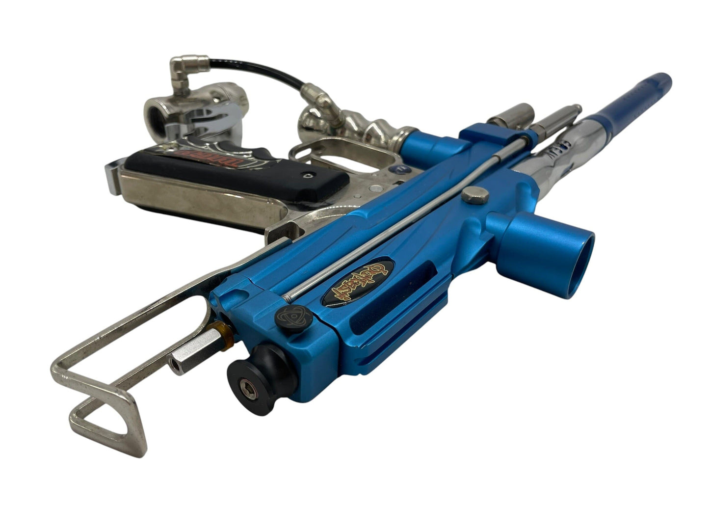 Used WGP OUTKAST AUTOCOCKER BLUE/SILVER PAINTBALL GUN Paintball Gun from CPXBrosPaintball Buy/Sell/Trade Paintball Markers, New Paintball Guns, Paintball Hoppers, Paintball Masks, and Hormesis Headbands